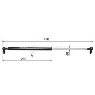 Амортизатор капота TOYOTA LAND CRUISER PRADO 120 02-09/LEXUS GX470 02-07/ HILUX SURF/4RUNNER лев=RH SAT