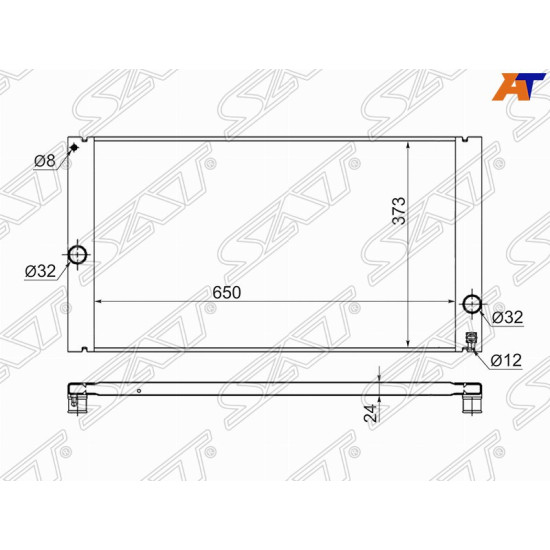 Радиатор Volvo C30 06-13 / S40 04-12 / V50 03-12 SAT