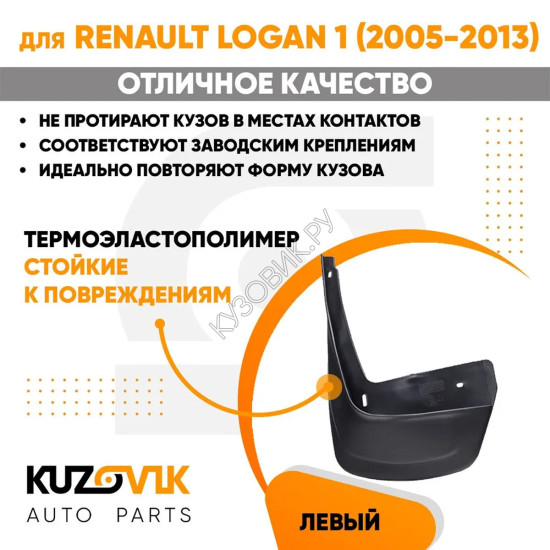 Брызговик задний левый Renault Logan 1 (2005-2013) KUZOVIK