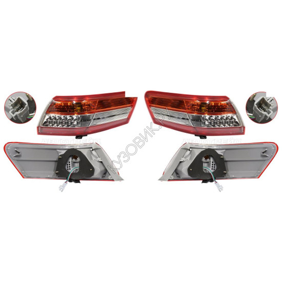 Фонари задние Тойота Камри Toyota Camry V40 (2009-) комплект 2 штуки левый и правый SAT высокое качество