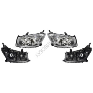 Фары Тойота Рав4 Toyota Rav4 3 XA30 (2005-2012) комплект 2 штуки левая и правая SAT высокое качество