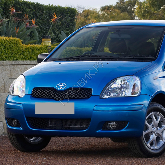 Передний бампер в цвет кузова Toyota Yaris XP10 (2003-) рестайлинг Передний бампер в цвет кузова Toyota Yaris XP10 (2003-) рестайлинг